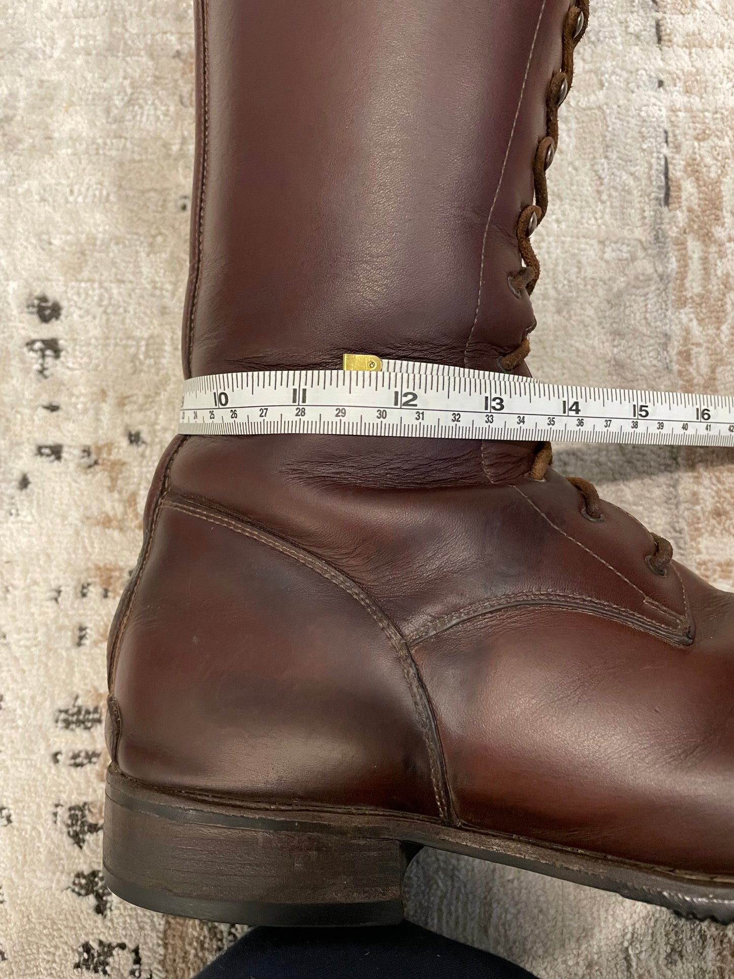 Deniro Lace Up Tall Boot - Back Zip 39 MA XL