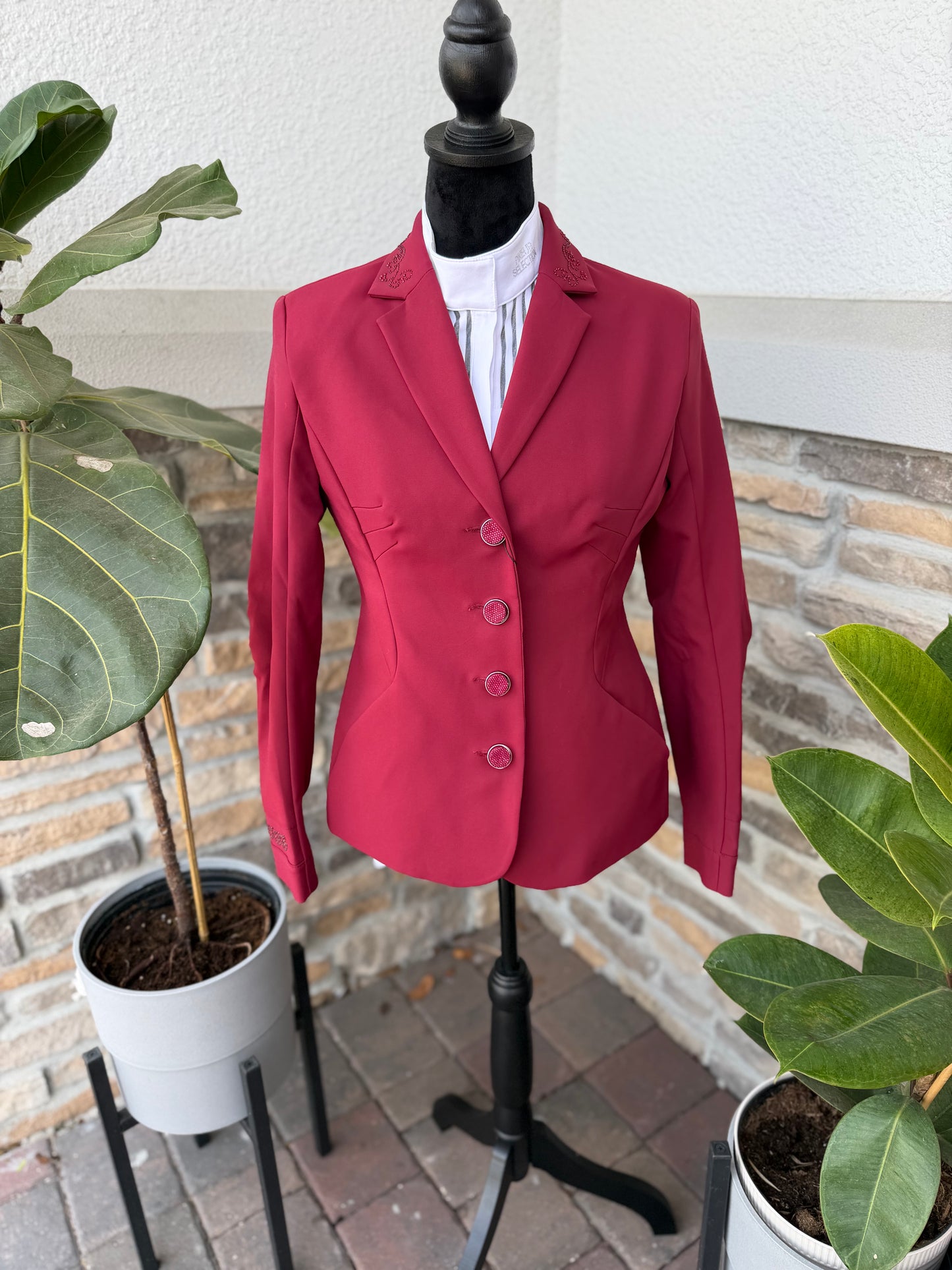 Fair Play Taylor Chic Show Jacket - Burgundy - EU 38 / US 6/8