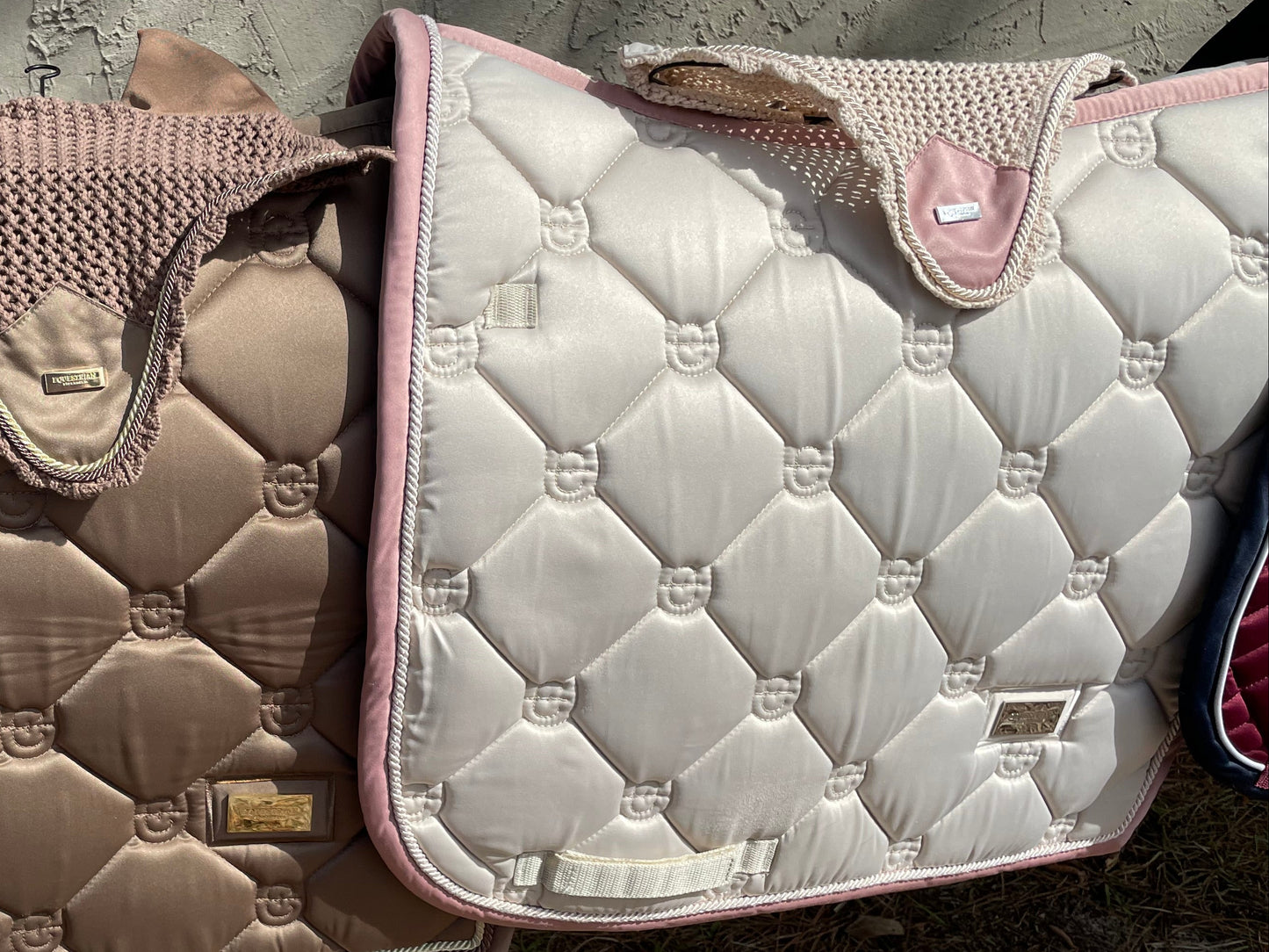 Equestrian Stockholm Desert Rose - Full Size Dressage Pad and Bonnet