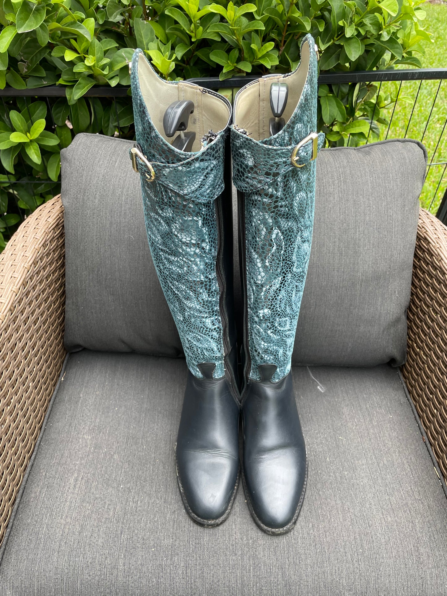 Derby Floral Dress Boots - EU 39 Foot / 47 Height / 36 Calf