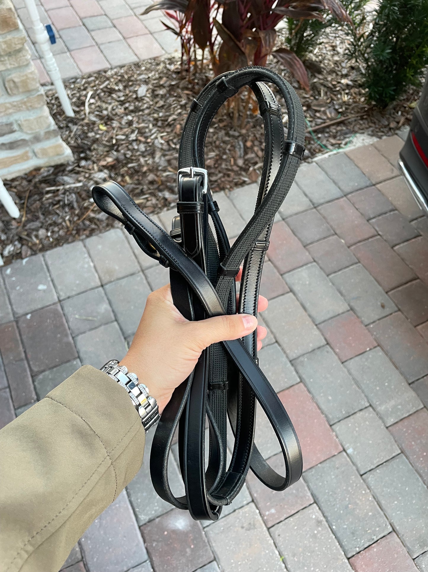 Solo Equine Italian Leather Rubber Lined Reins