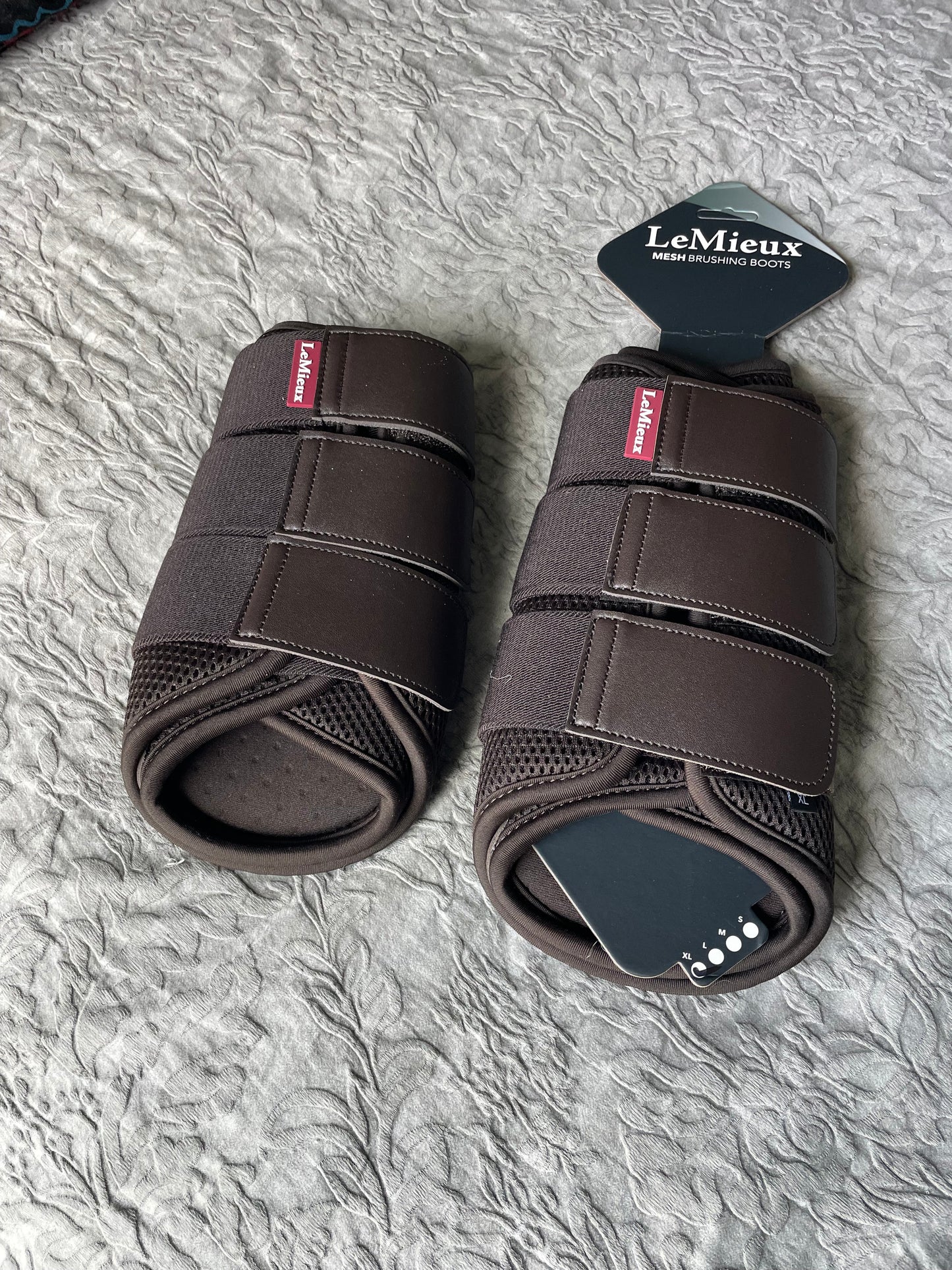 Lemieux Brown Mesh Brushing Boots
