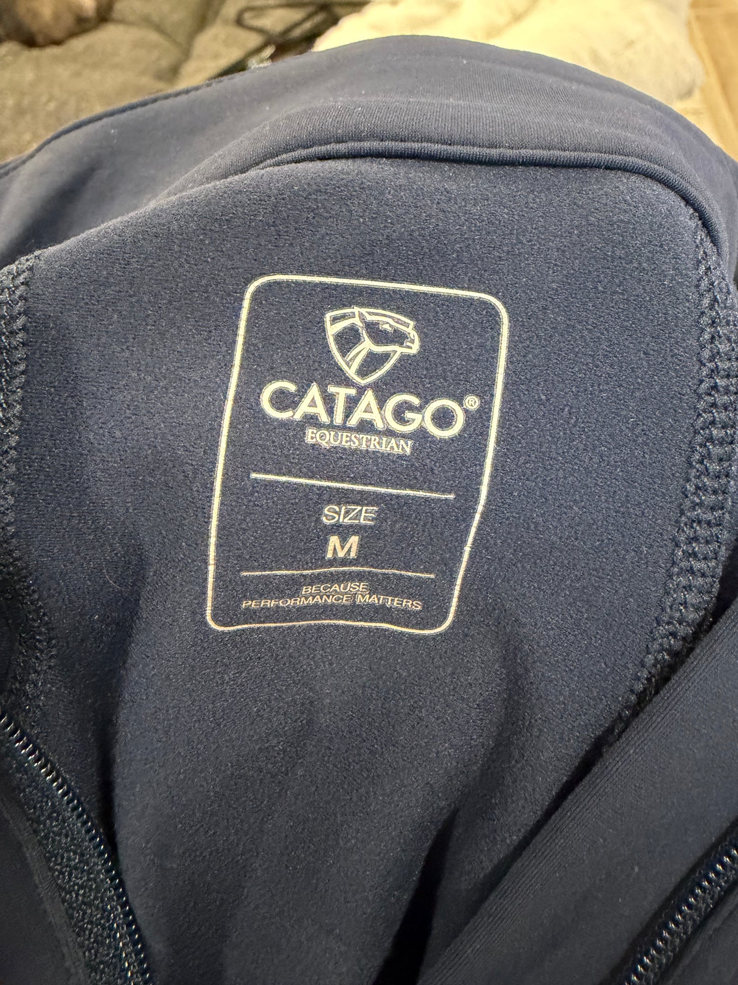 Catago Bree Navy Long Sleeve Zip Performance Shirt