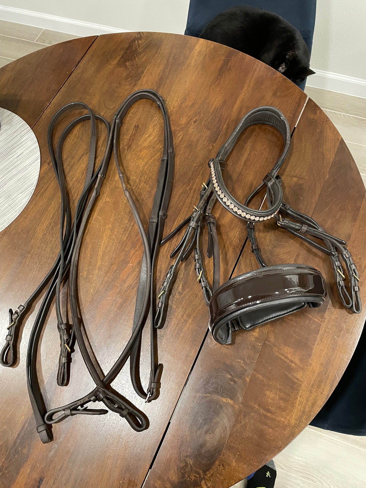 Halter Ego Brown Double Bridle with Reins