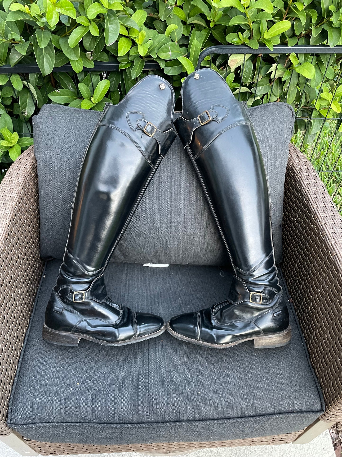 DeNiro S5603 Brushed Black Dress Polo Boots - 36 / A / S