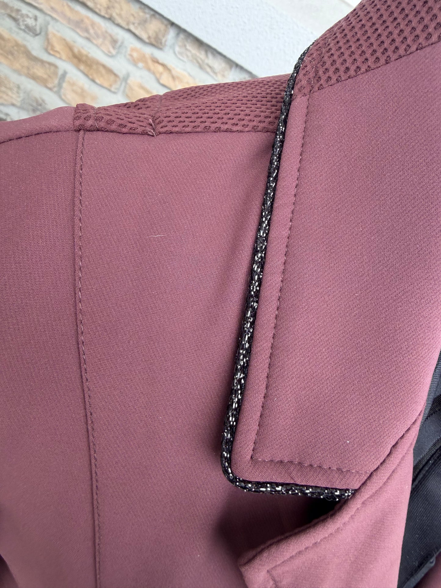 Equitheme Olivia Competition Jacket - Burgundy - Large - FR 44