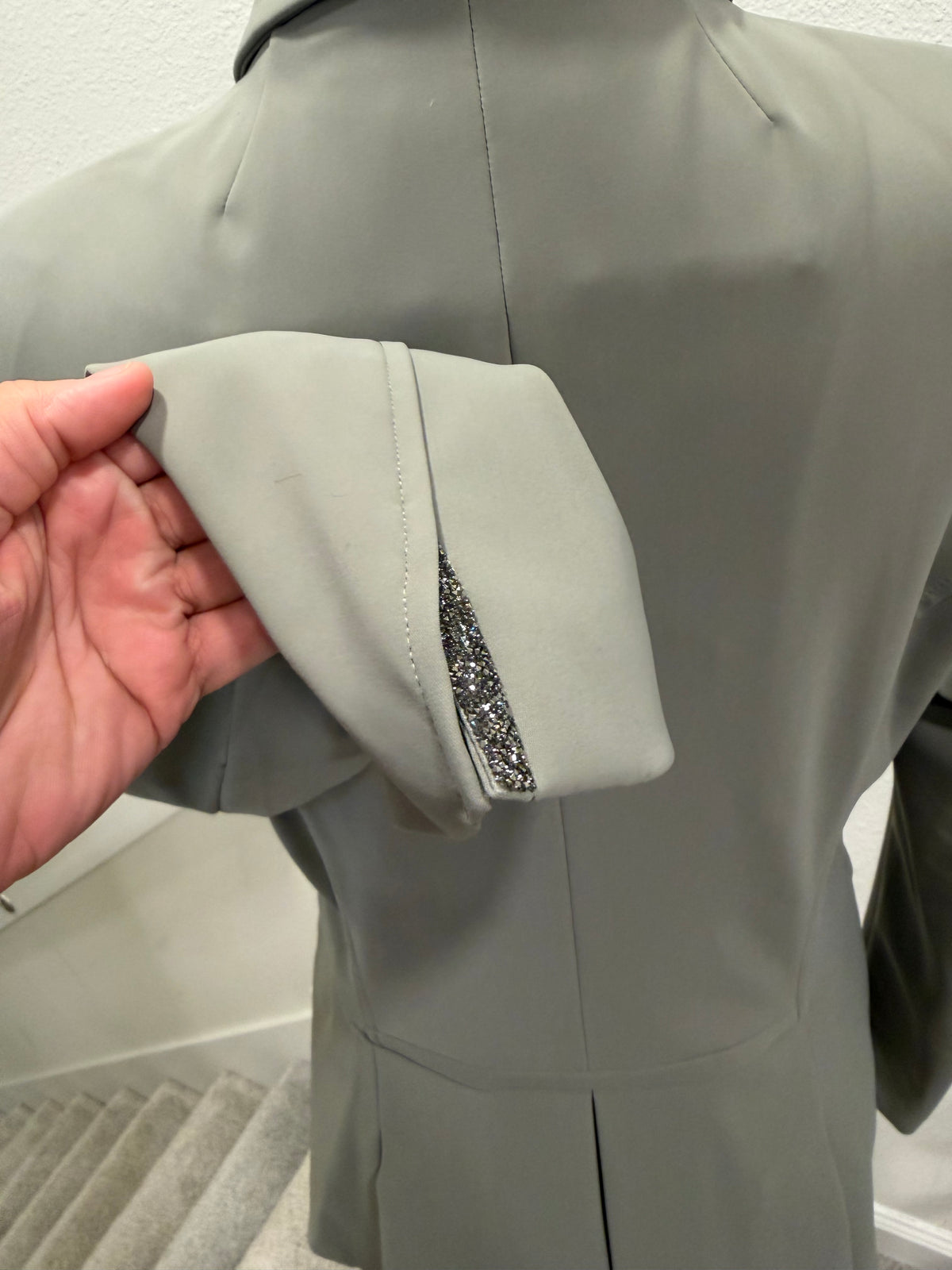 Samshield Victorine Limited Edition Swarovski Crystal Show Jacket - Sage - NEW - US 10 / FR 40