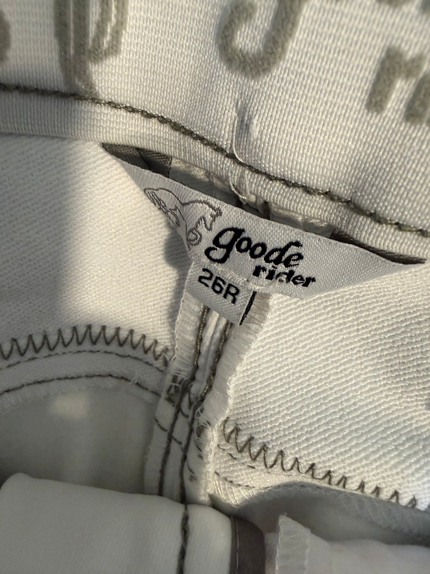 Goode Rider Contrast Stitch Breech - Full Suede Seat