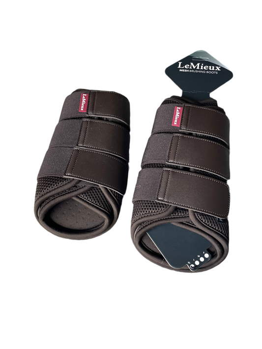 Lemieux Brown Mesh Brushing Boots