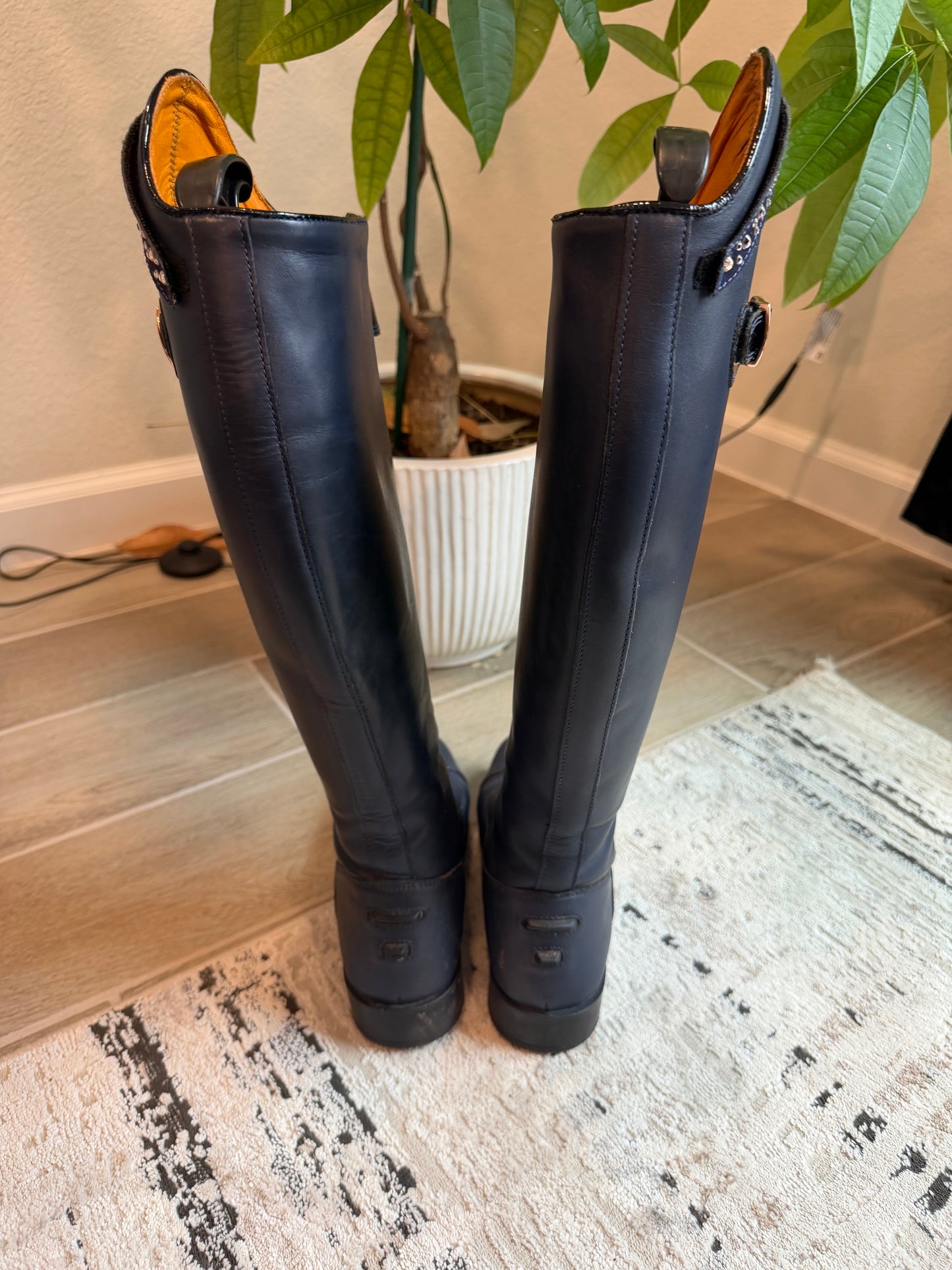 HKM Trinity Dress Boot - Navy/Rose Gold - EU 36 cm Foot / 41 cm Height / 36-37.5 cm Calf
