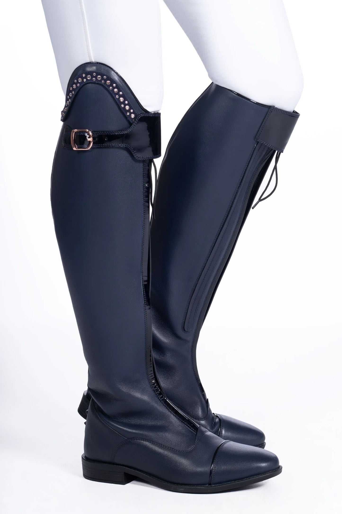 HKM Trinity Dress Boot - Navy/Rose Gold - EU 36 cm Foot / 41 cm Height / 36-37.5 cm Calf