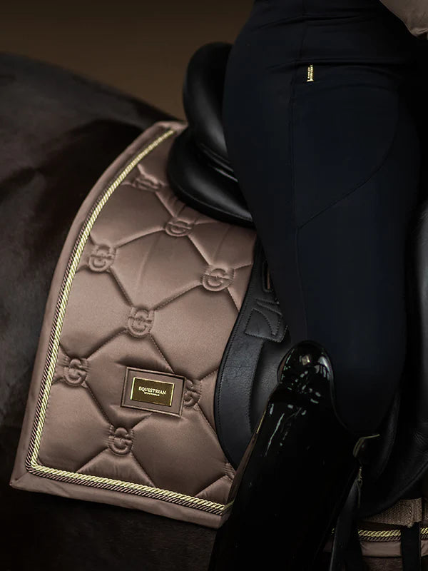 Equestrian Stockholm Champagne - Full Size Dressage Pad and Bonnet
