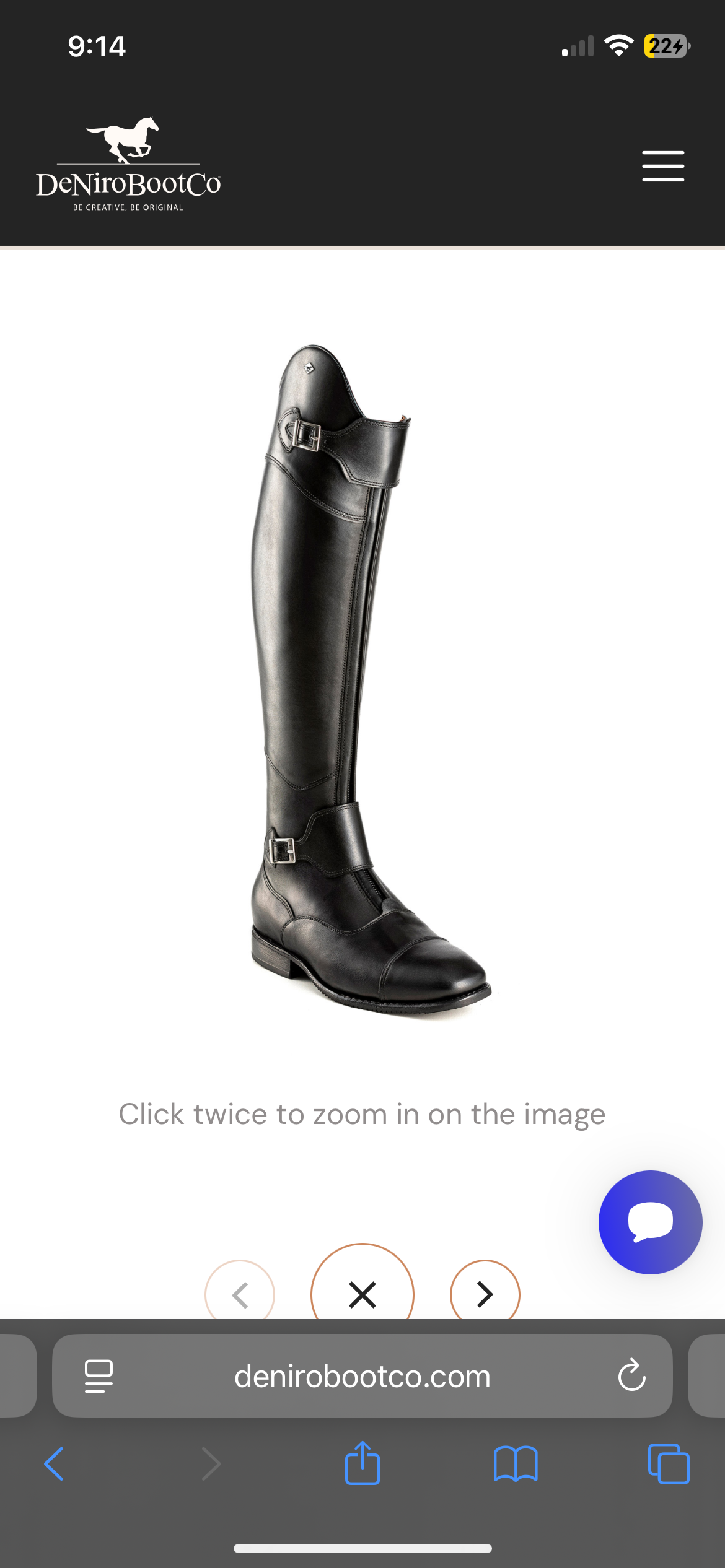 DeNiro S5603 Brushed Black Dress Polo Boots - 36 / A / S