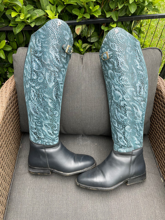 Derby Floral Dress Boots - EU 39 Foot / 47 Height / 36 Calf