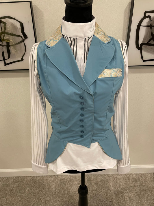 Southeast Sport Horse Competition Vest by Jo - Aqua - Small