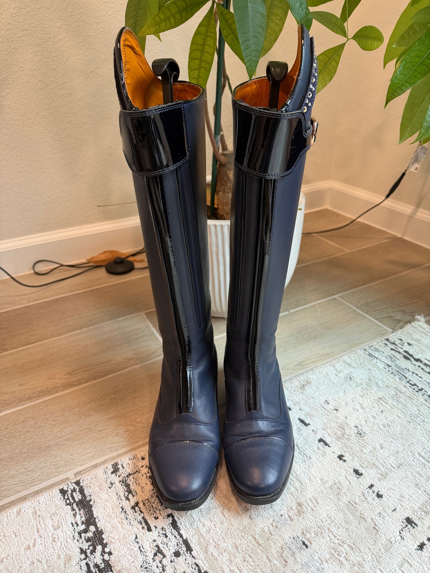 HKM Trinity Dress Boot - Navy/Rose Gold - EU 36 cm Foot / 41 cm Height / 36-37.5 cm Calf