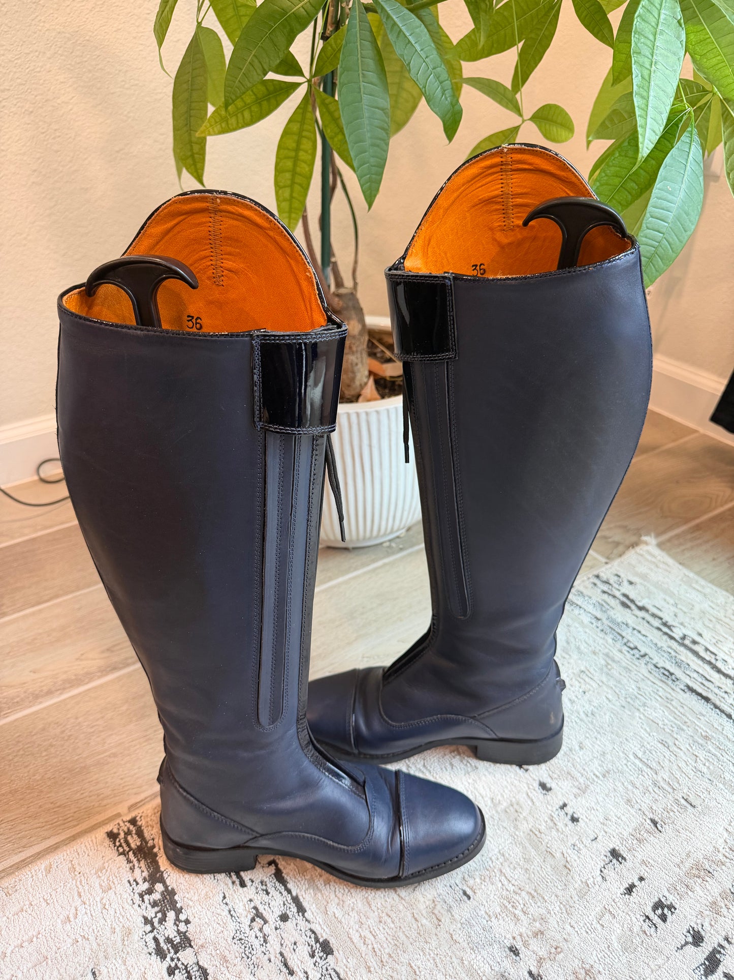 HKM Trinity Dress Boot - Navy/Rose Gold - EU 36 cm Foot / 41 cm Height / 36-37.5 cm Calf