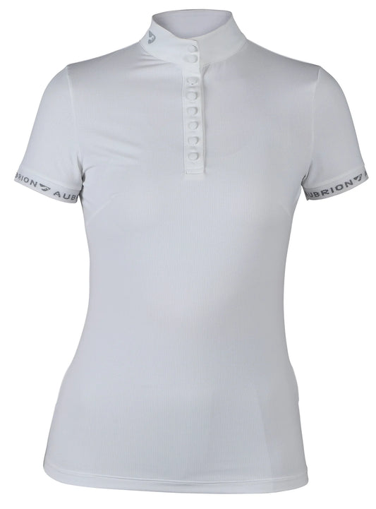 Aubrion Chester Show Shirt - Large - White with Beige Belt