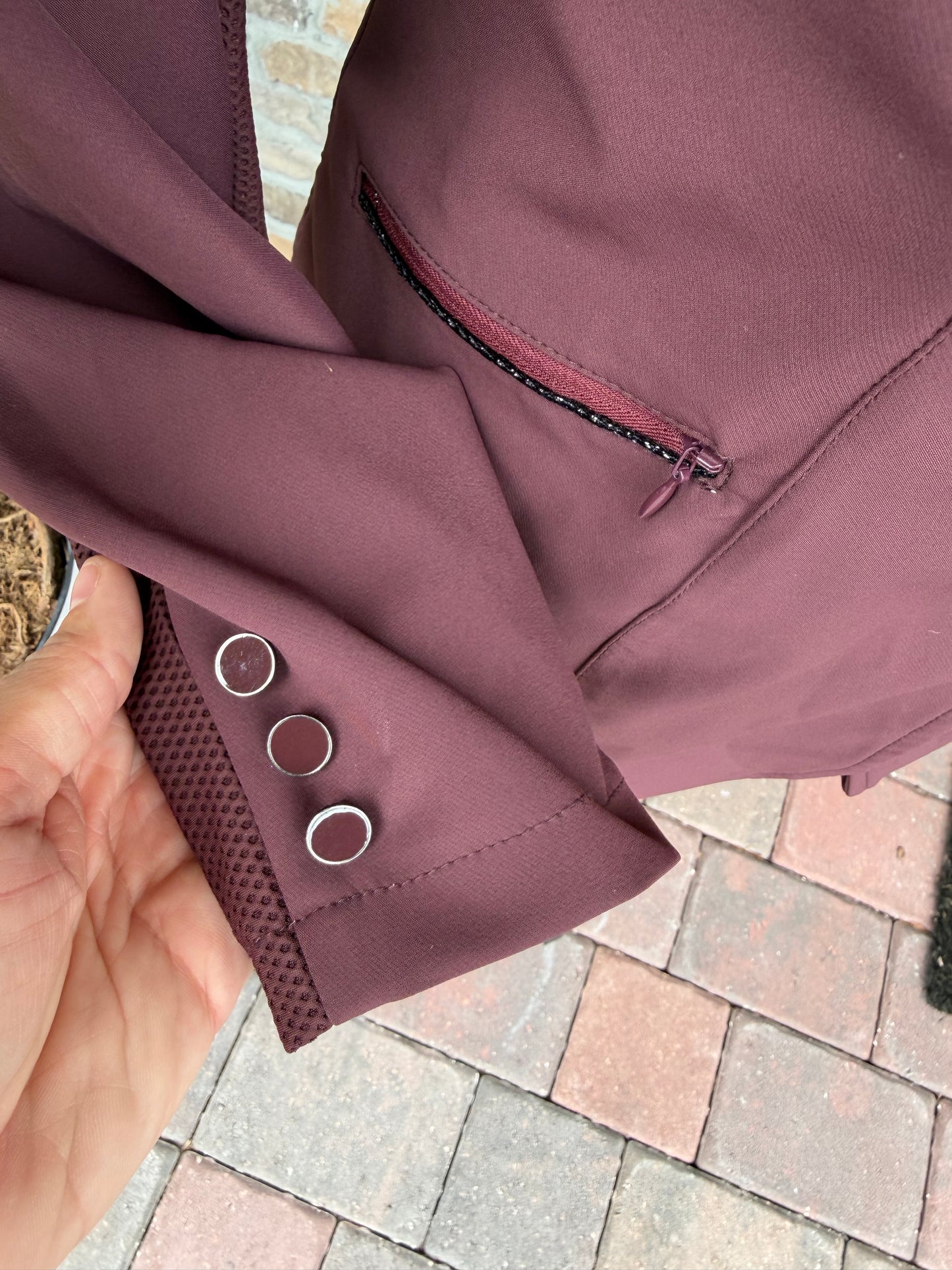 Equitheme Olivia Competition Jacket - Burgundy - Large - FR 44