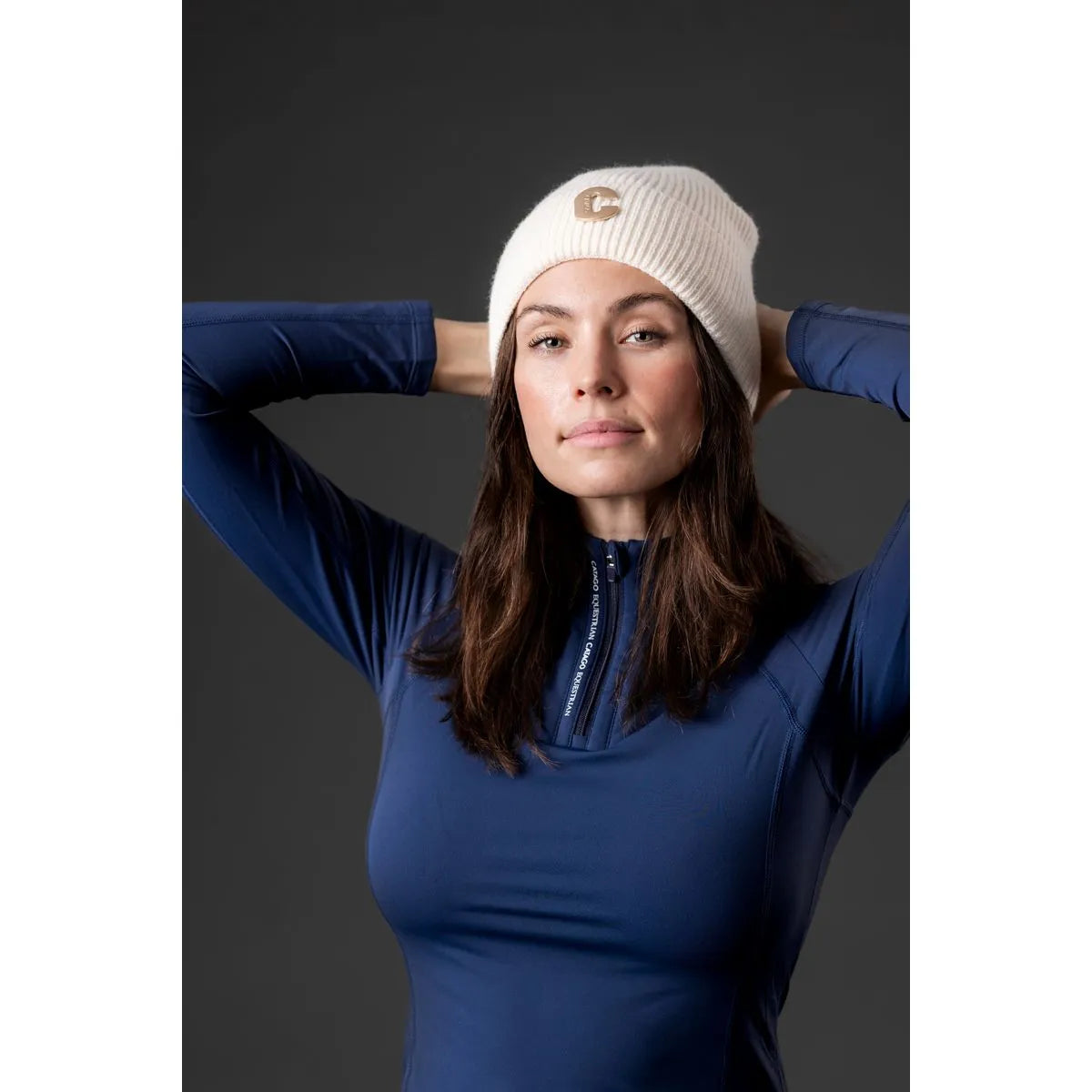 Catago Bree Navy Long Sleeve Zip Performance Shirt