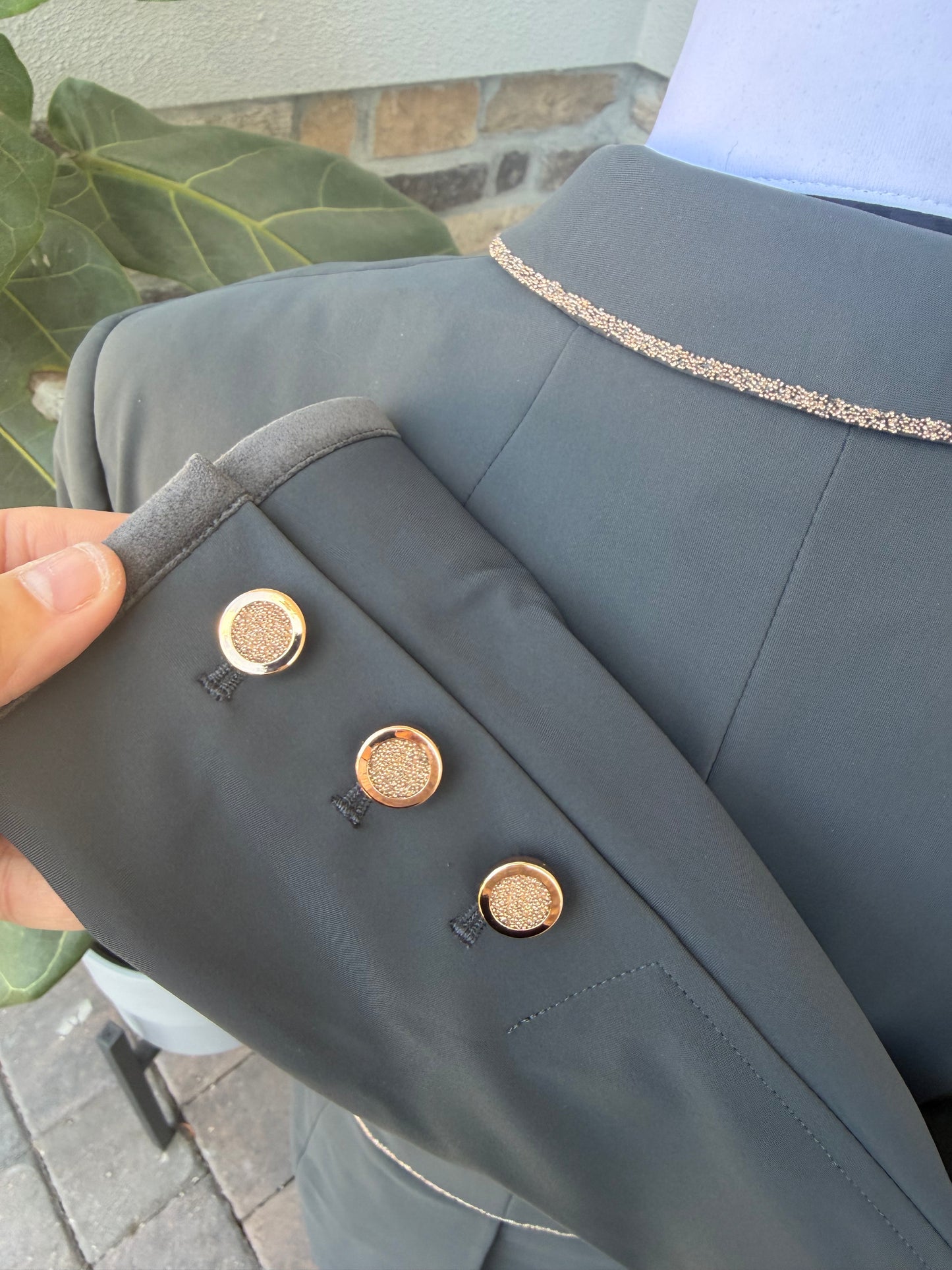 Samshield Crystal Shadbelly Jacket - US 10 - Anthracite / Rose Gold