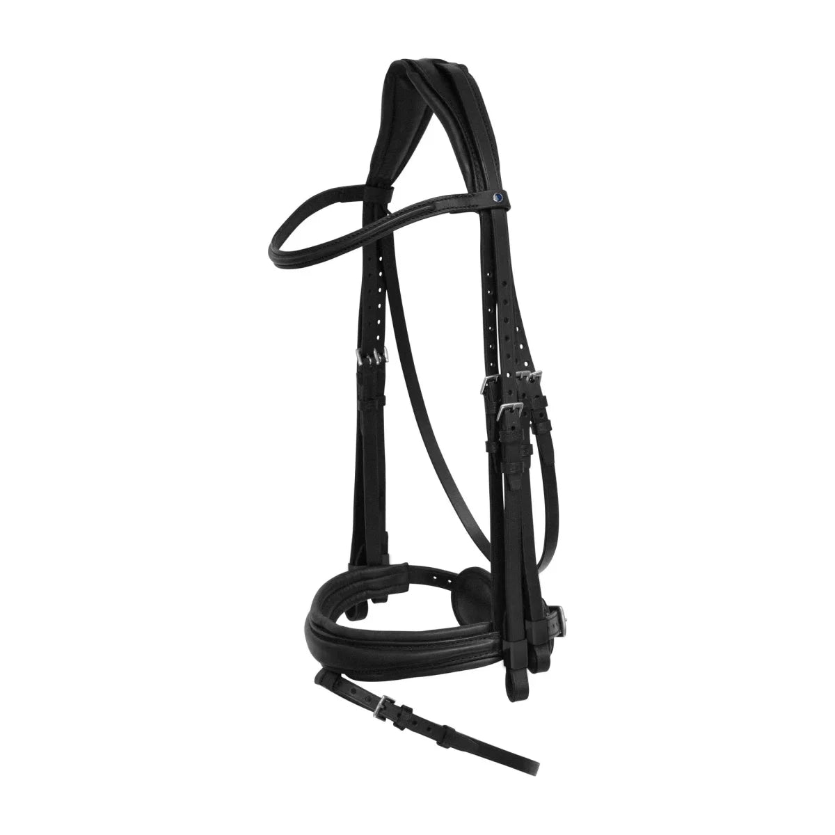 Stubben Switch/Clare 2 in 1 Snaffle Double Bridle Combo - New - Full Size - Patent Black
