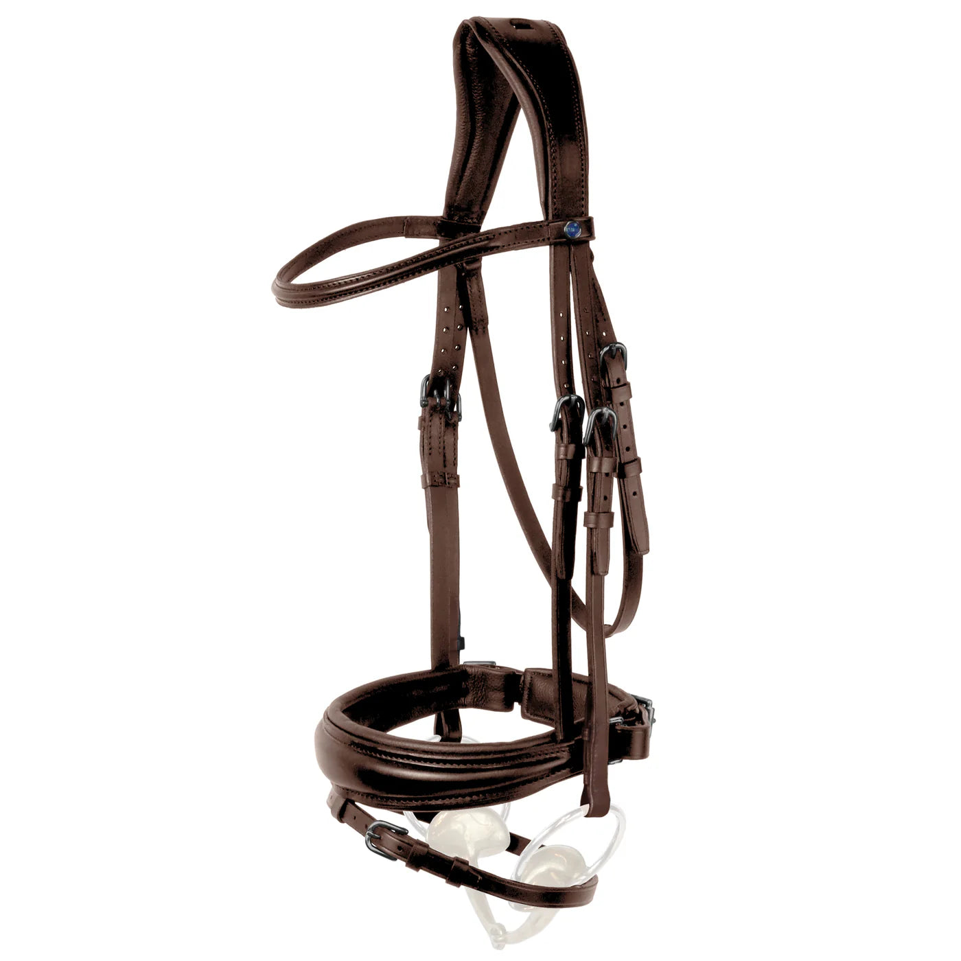 Stubben Switch/Clare 2 in 1 Snaffle Double Bridle Combo - New - Full Size - Ebony Dark Brown