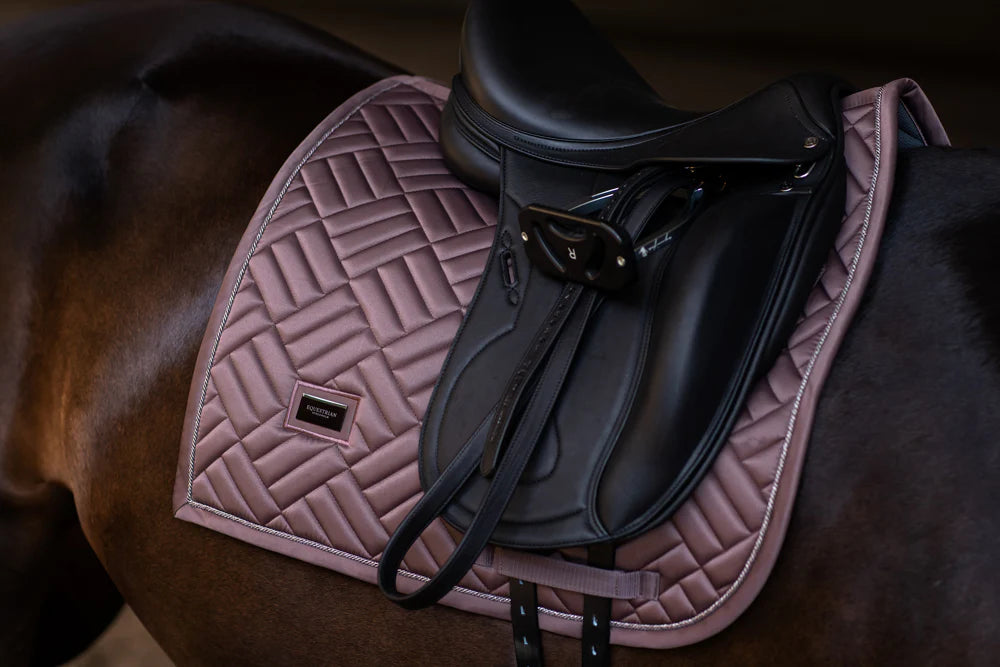 Equestrian Stockholm Amaranth - Full Size Dressage Pad and Bonnet