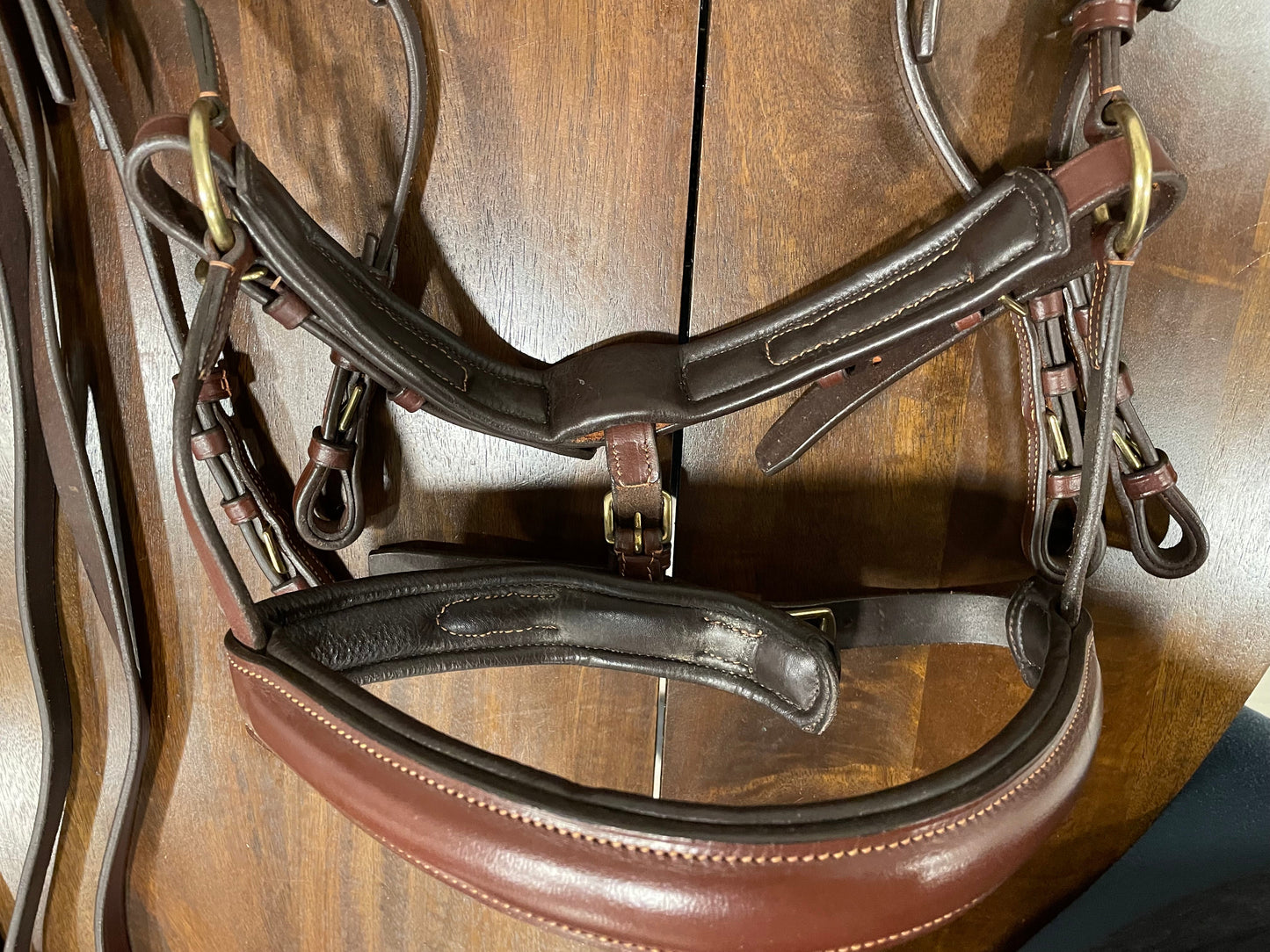 Unbranded Brown Double Bridle with Reins