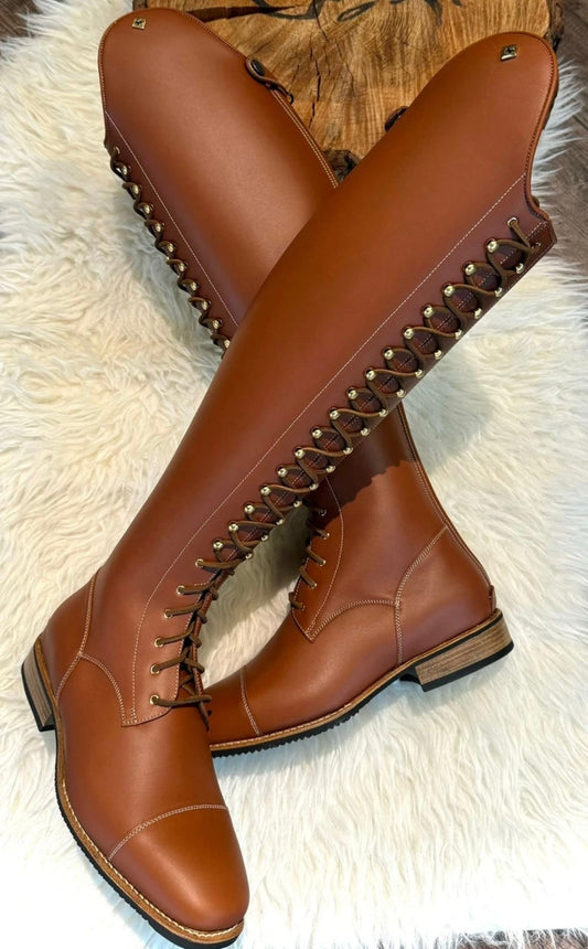 Deniro Lace Dress Boots - 39 Foot / 37.5 Calf / 47 Height