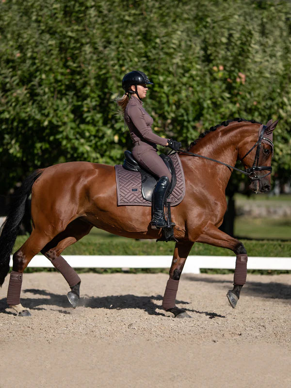 Equestrian Stockholm Amaranth - Full Size Dressage Pad and Bonnet