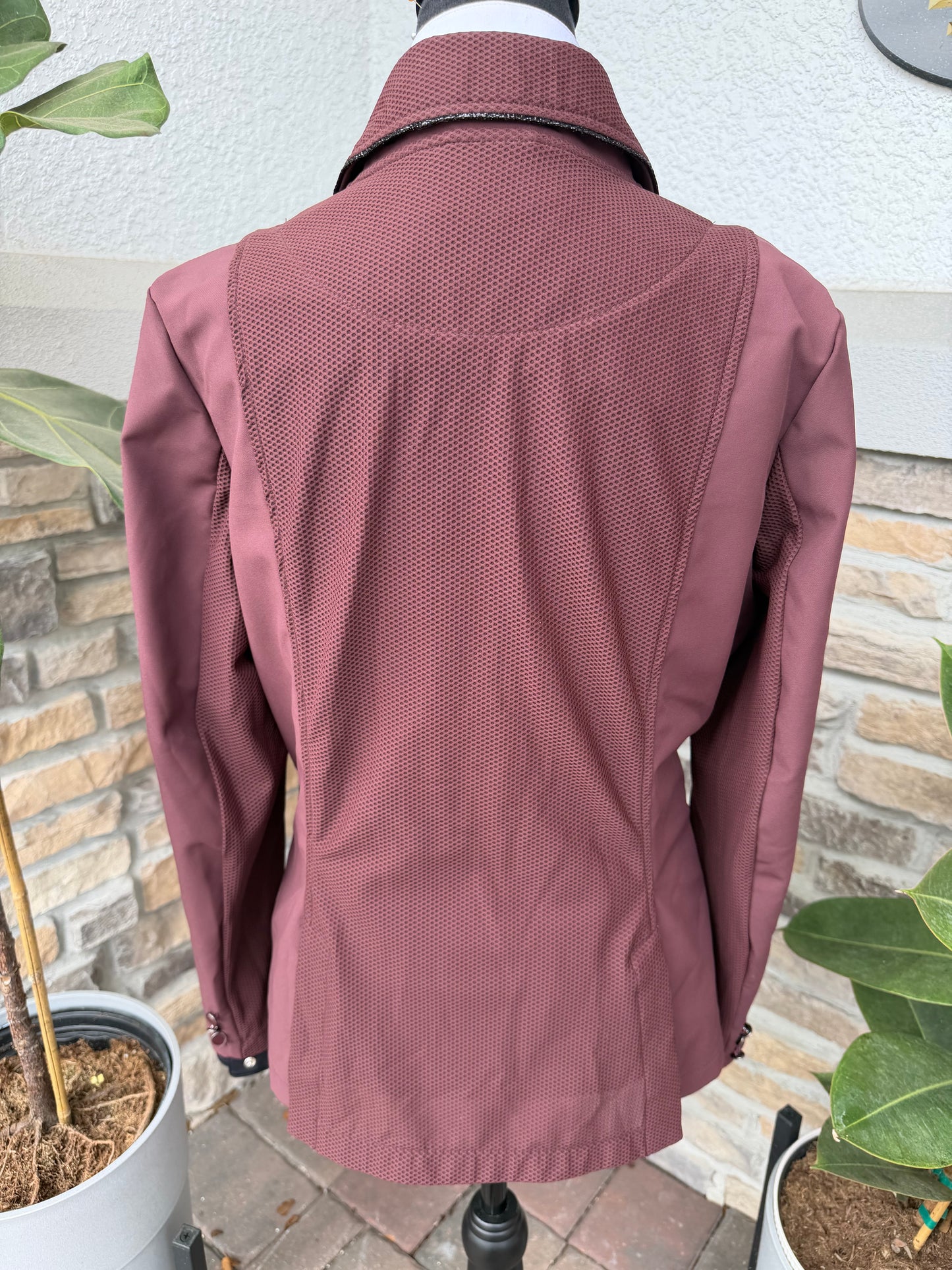 Equitheme Olivia Competition Jacket - Burgundy - Large - FR 44