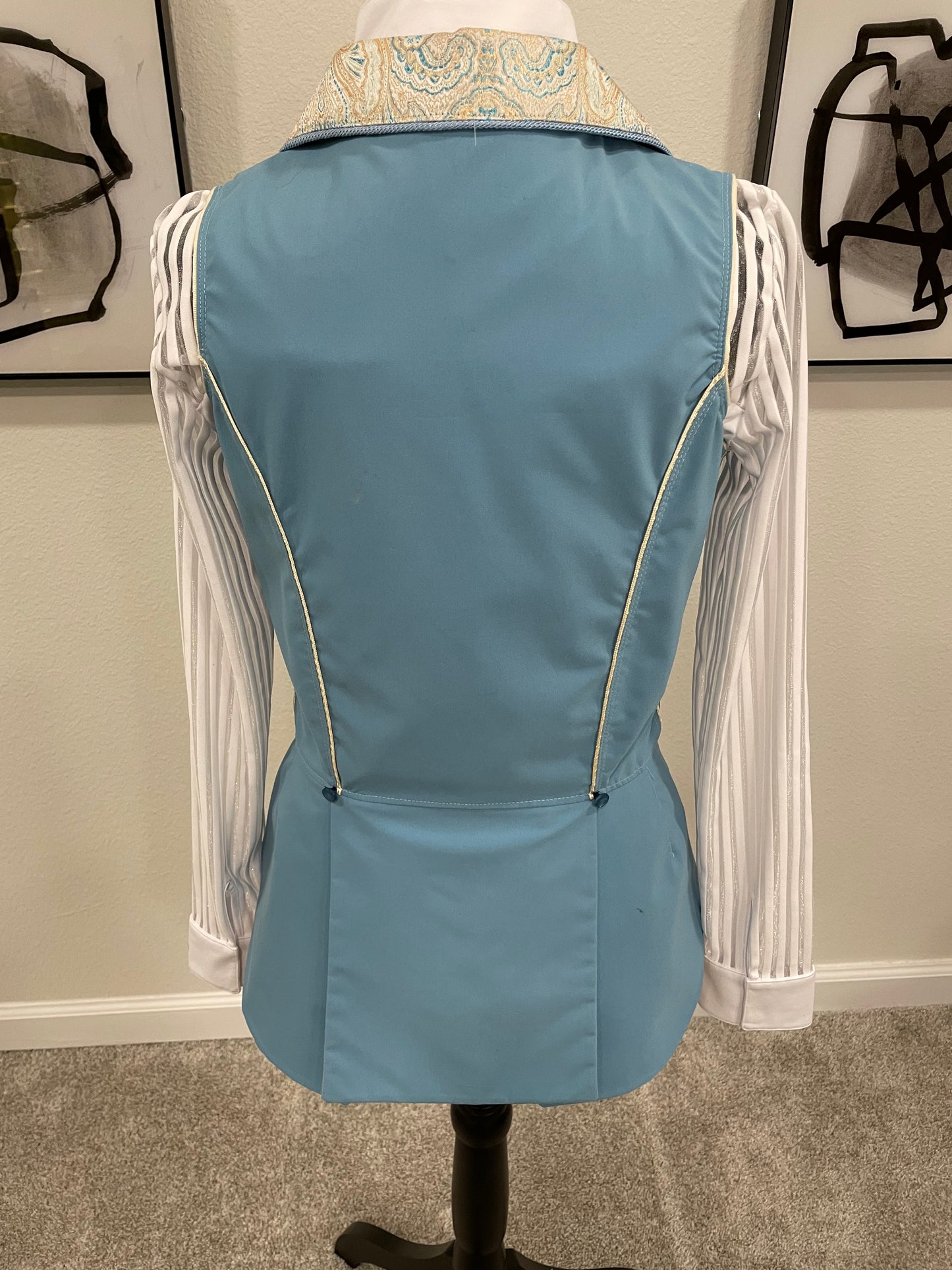 Southeast Sport Horse Competition Vest by Jo - Aqua - Small