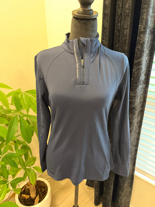 Catago Bree Navy Long Sleeve Zip Performance Shirt