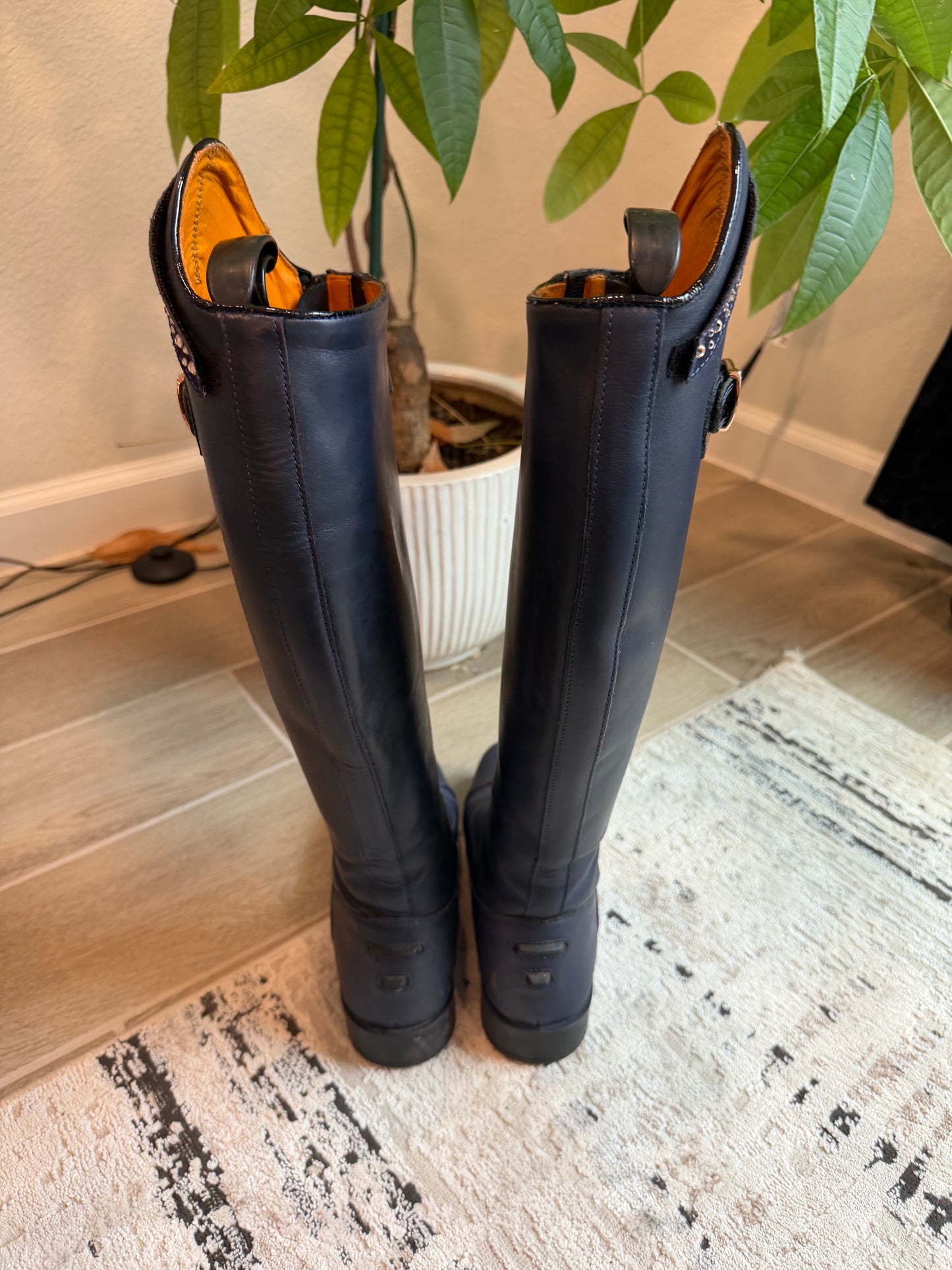 HKM Trinity Dress Boot - Navy/Rose Gold - EU 36 cm Foot / 41 cm Height / 36-37.5 cm Calf