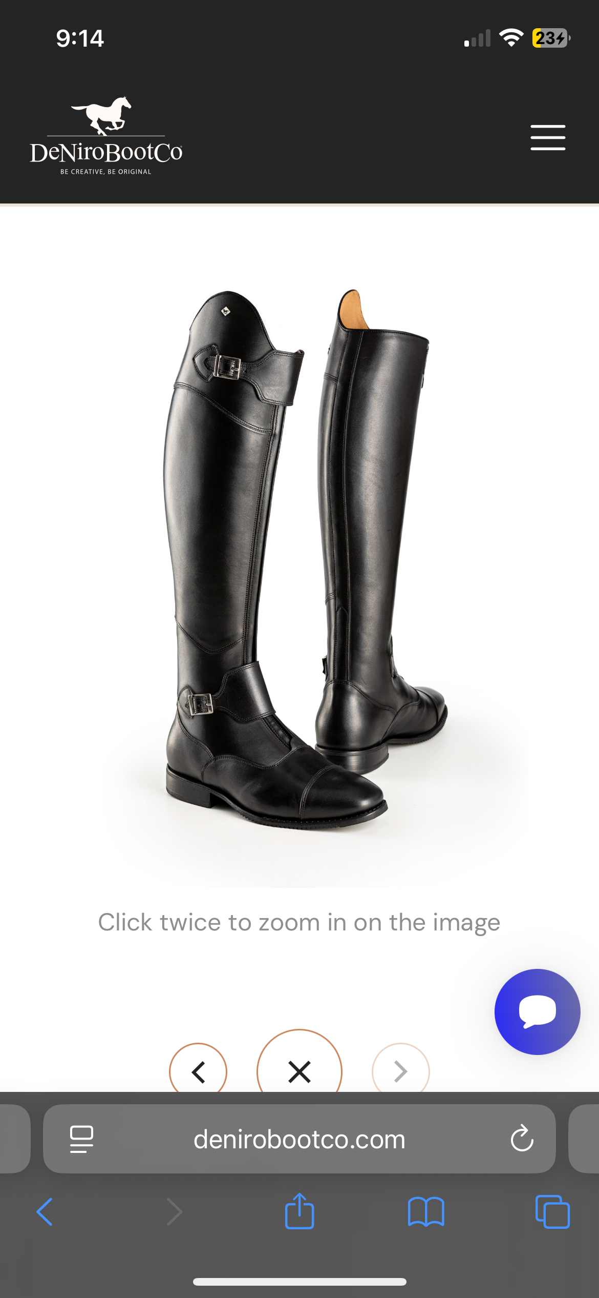 DeNiro S5603 Brushed Black Dress Polo Boots - 36 / A / S