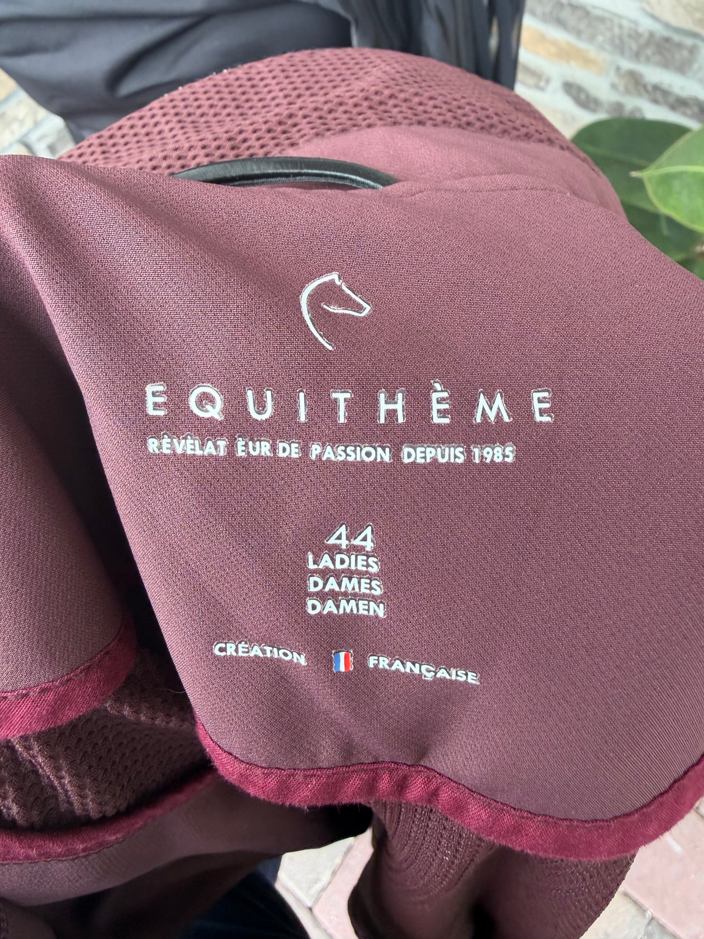 Equitheme Olivia Competition Jacket - Burgundy - Large - FR 44