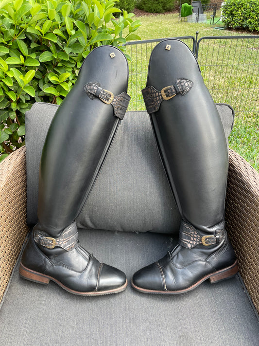 Deniro Polo Dress Boots - 39.5 Foot / 39 Calf / 48 Height
