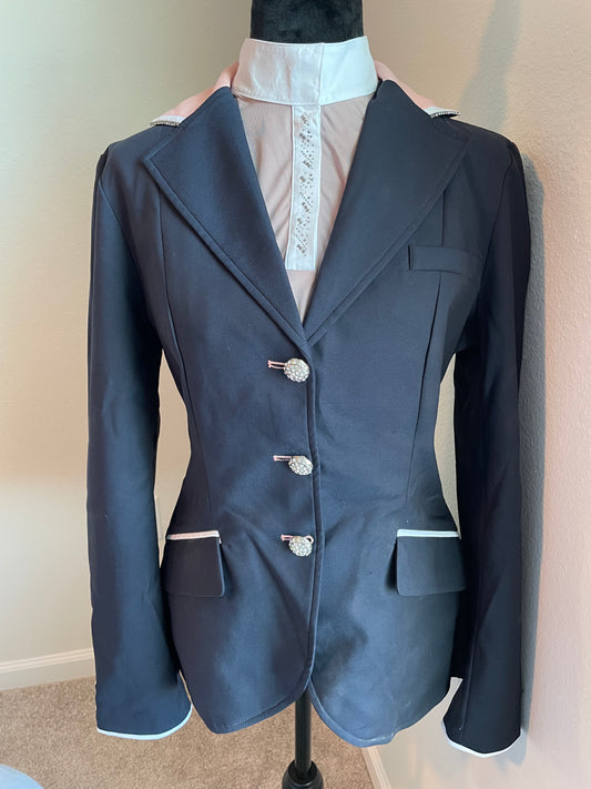 Annie’s Navy and Blush Annelise Competition Coat - Large