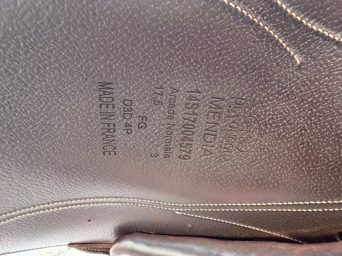 2014 17.5” Devoucoux Mendia Dressage Saddle - Normal Tree - Brown