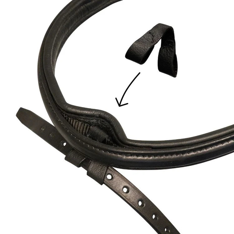 Stubben Switch/Clare 2 in 1 Snaffle Double Bridle Combo - New - Full Size - Ebony Dark Brown