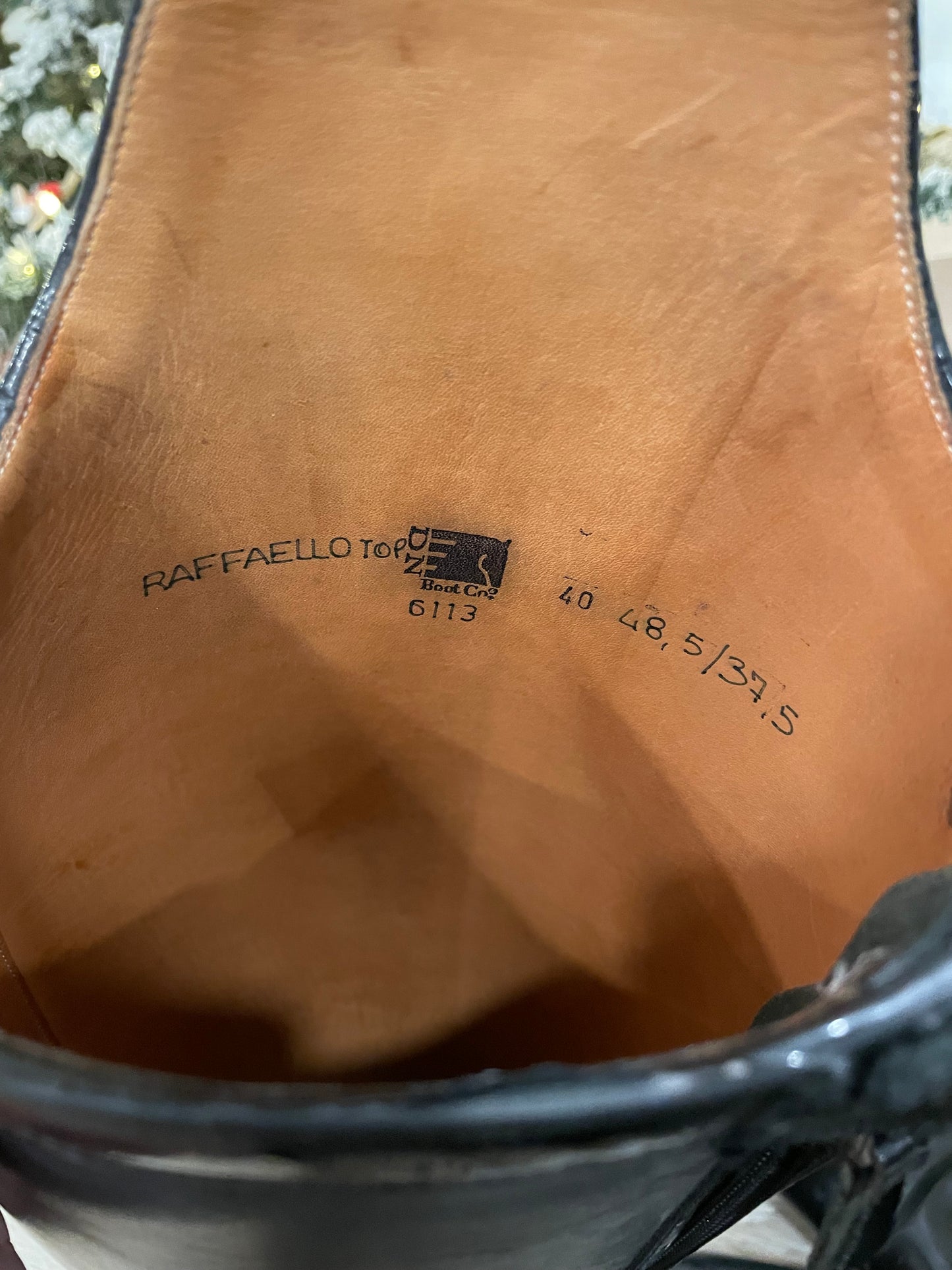 Deniro Brushed Black Dress Boots - 40 Foot / 37.5 - 39 Calf / 48 Height