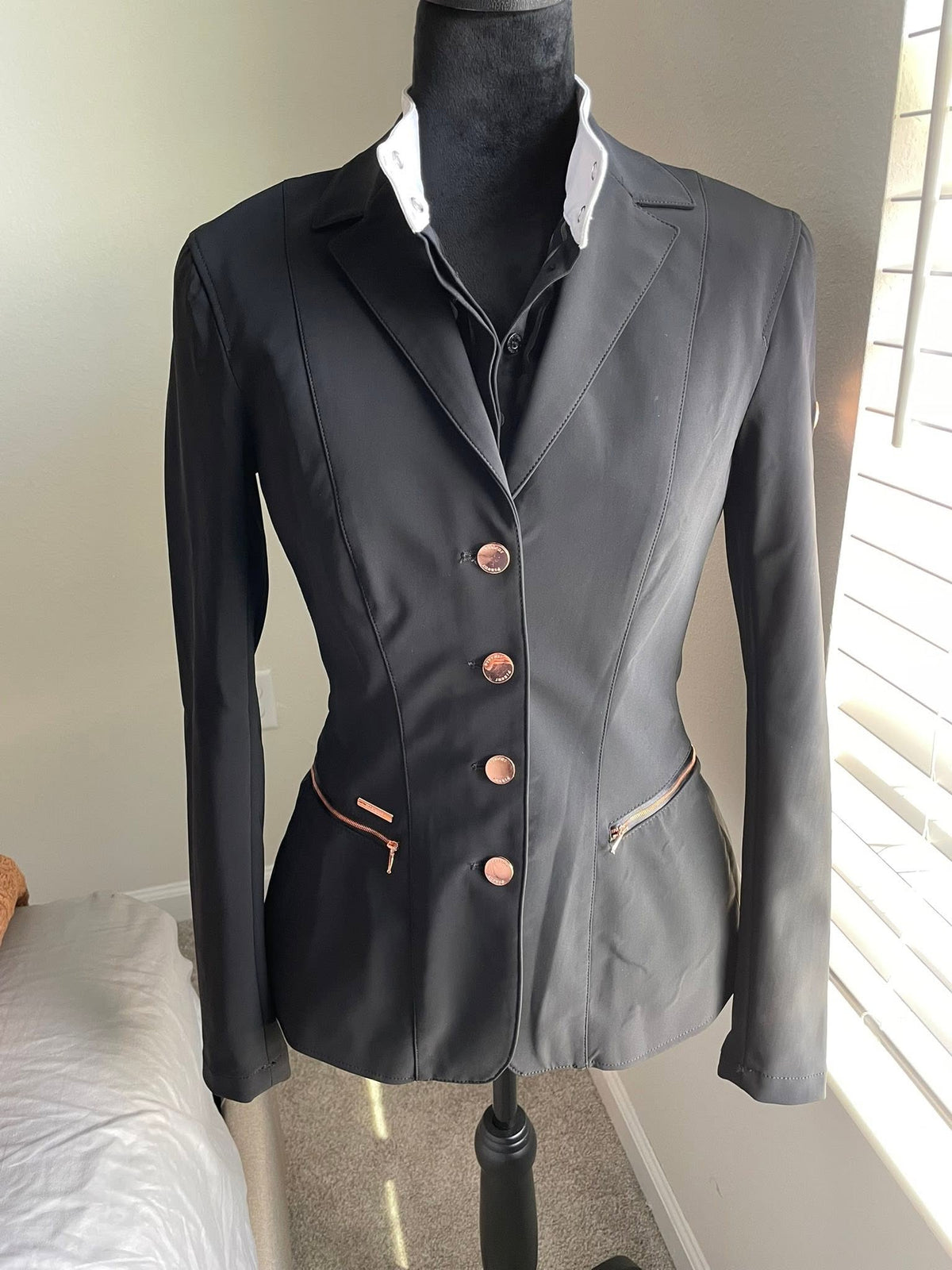 Pikeur Paulin Black and Rose Gold Competition Jacket - US 8 / GER 36